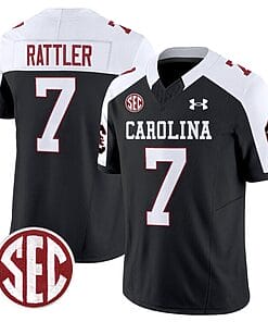 Spencer Rattler Jersey #7 South Carolina Gamecocks Football 1980 Throwback Vapor Limited Black Alternate