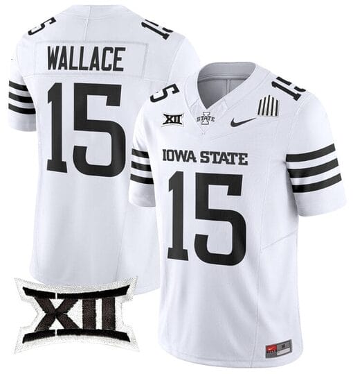 Seneca Wallace Jersey #15 Iowa State Cyclones Vapor Limited College Football Stitched White Limited
