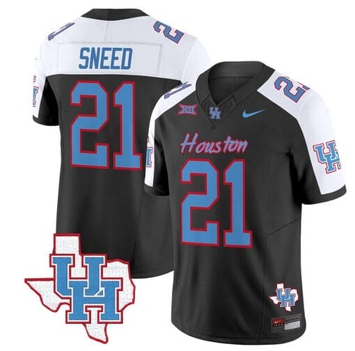 Stacy Sneed Jersey #21 Houston Cougars Oilers Inspired Vapor College Football Limited Stitched Black Alternate