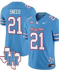 Stacy Sneed Jersey #21 Houston Cougars Oilers Inspired Vapor College Football Limited Stitched Blue