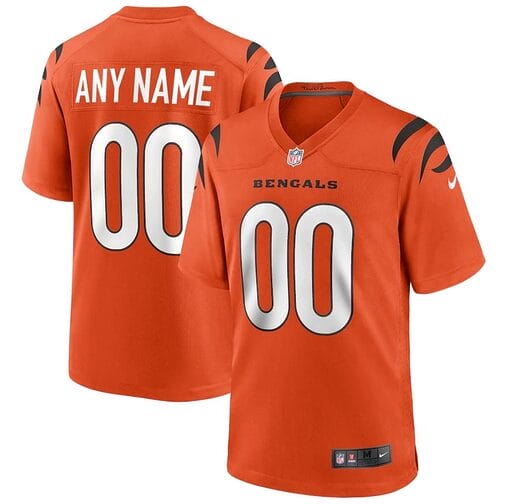 Cincinnati Bengals Custom Name and Number Alternate Game Orange Jersey