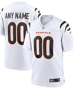 Cincinnati Bengals Custom Name and Number Alternate Game White Jersey