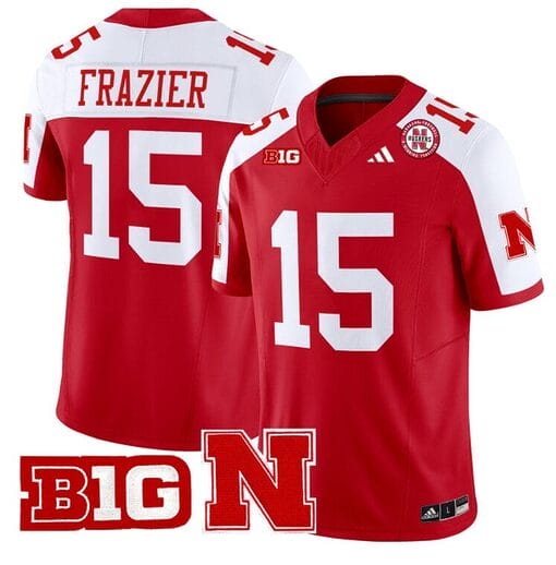 Tommie Frazier Jersey #15 Nebraska Cornhuskers Vapor Limited Football Scarlet Alternate