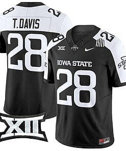 Troy Davis Jersey #28 Iowa State Cyclones Vapor Limited College Football Stitched Black Alternate