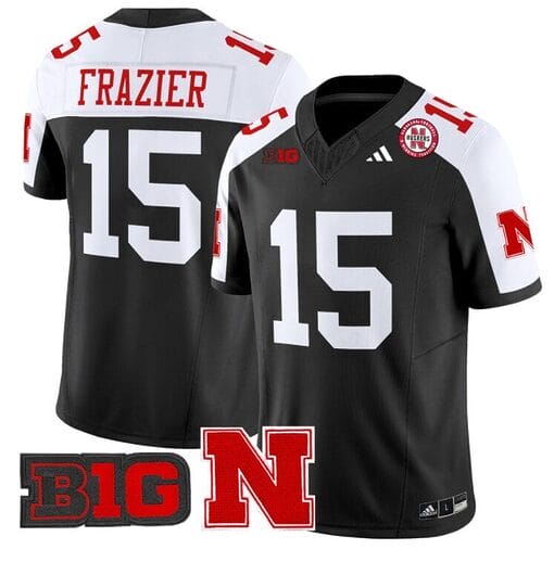 Tommie Frazier Jersey #15 Nebraska Cornhuskers Vapor Limited Football Black Alternate