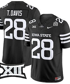 Troy Davis Jersey #28 Iowa State Cyclones Vapor Limited College Football Stitched Black