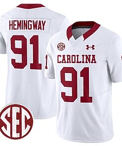 Tonka Hemingway Jersey #91 South Carolina Gamecocks Football 1980 Throwback Vapor Limited SEC Patch White