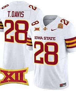 Troy Davis Jersey #28 Iowa State Cyclones Vapor Limited College Football Stitched White