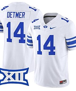 Ty Detmer Jersey #14 BYU Cougars Vapor Limited College Football Stitched White