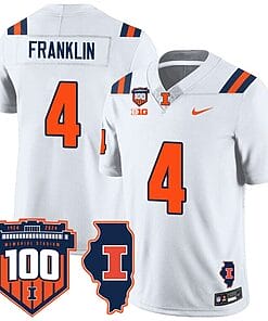 Zakhari Franklin Jersey #4 Illinois Fighting Vapor Limited College Football Stitched White