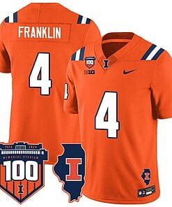 Zakhari Franklin Jersey #4 Illinois Fighting Vapor Limited College Football Stitched Orange