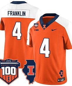 Zakhari Franklin Jersey #4 Illinois Fighting Vapor Limited College Football Stitched Orange Alternate