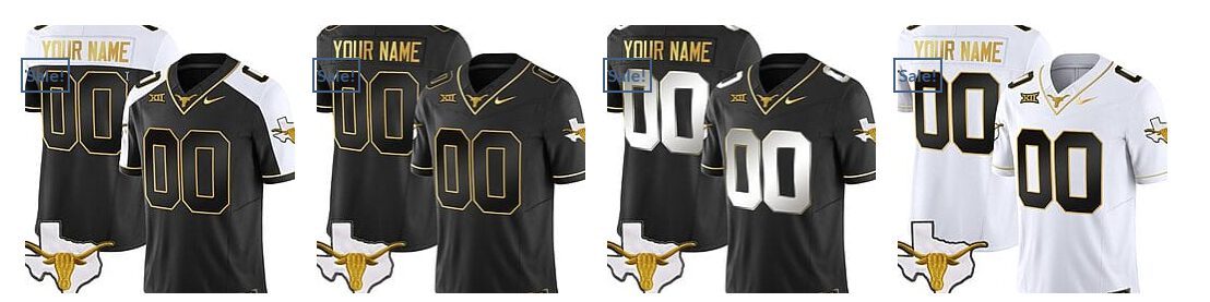 Custom Texas Longhorns Jersey