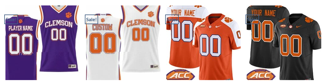 Custom Clemson Tigers Jersey
