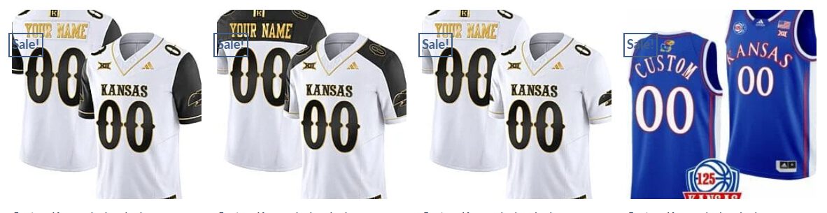 Custom Kansas Jayhawks Jersey