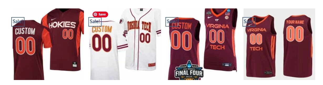 Custom Virginia Tech Hokies Jersey