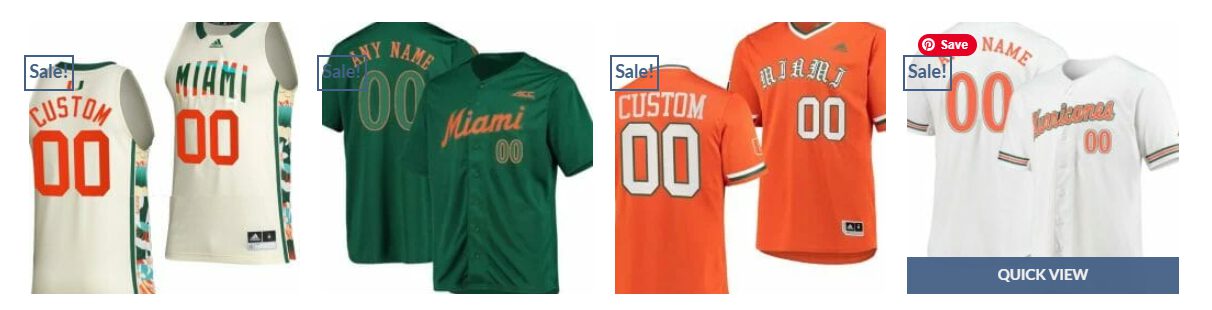 Custom Miami Hurricanes Jersey