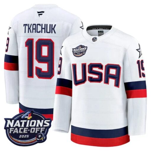Men USA 4 Nations Face-Off 2025 Premium Jersey - All Stitched - Image 3