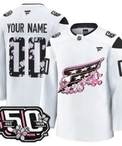 Alternative view of Men Washington Capitals 50th Anniversary Premium Custom Jersey - All Stitched
