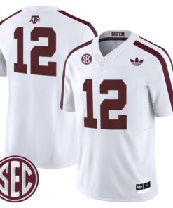 12th Man Jersey 12 Texas A M Aggies 2025 Vapor Limited V2 Stitched White ecaa16af e6f3 4909 b58a e708afb84614