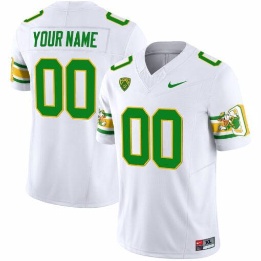 Custom Oregon Ducks Jersey 'Mighty Oregon' 1984 Throwback V2 - Stitched All Colors - Image 2