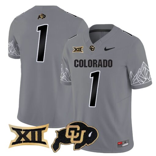 Colorado Buffaloes Vapor Limited Jersey V3 - Big 12 XII Patch - All Stitched - Image 17