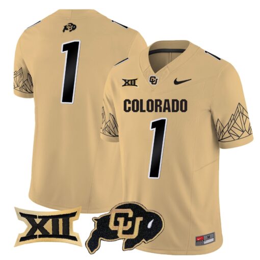 Colorado Buffaloes Vapor Limited Jersey V3 - Big 12 XII Patch - All Stitched - Image 26
