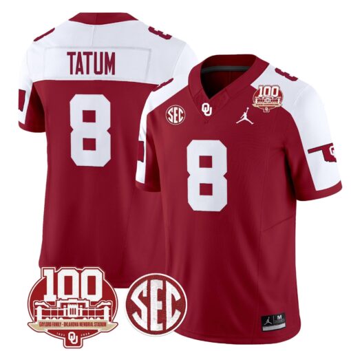 Oklahoma Sooners 100th Anniversary Patch Vapor Limited Jersey - All Stitched - Image 25
