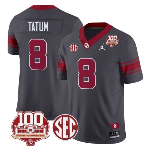 Oklahoma Sooners 100th Anniversary Patch Vapor Limited Jersey - All Stitched - Image 2