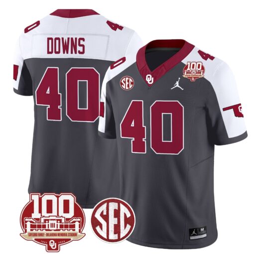 Oklahoma Sooners 100th Anniversary Patch Vapor Limited Jersey - All Stitched - Image 35