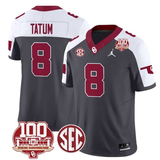 Oklahoma Sooners 100th Anniversary Patch Vapor Limited Jersey - All Stitched - Image 32