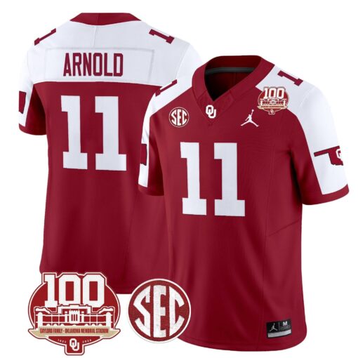 Oklahoma Sooners 100th Anniversary Patch Vapor Limited Jersey - All Stitched - Image 22