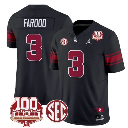 Oklahoma Sooners 100th Anniversary Patch Vapor Limited Jersey - All Stitched - Image 18