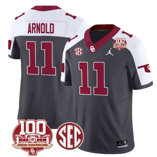 Oklahoma Sooners 100th Anniversary Patch Vapor Limited Jersey - All Stitched - Image 30