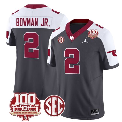Oklahoma Sooners 100th Anniversary Patch Vapor Limited Jersey - All Stitched - Image 36