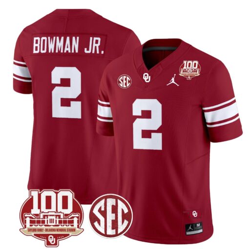 Oklahoma Sooners 100th Anniversary Patch Vapor Limited Jersey - All Stitched - Image 39