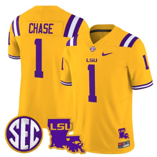 LSU Tigers 2025 Louisiana Patch Vapor Limited Jersey - All Stitched - Image 35
