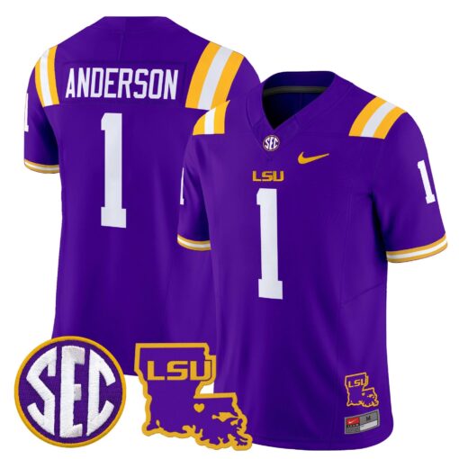 LSU Tigers 2025 Louisiana Patch Vapor Limited Jersey - All Stitched - Image 26