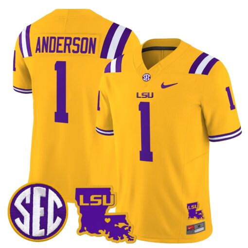 LSU Tigers 2025 Louisiana Patch Vapor Limited Jersey - All Stitched - Image 32