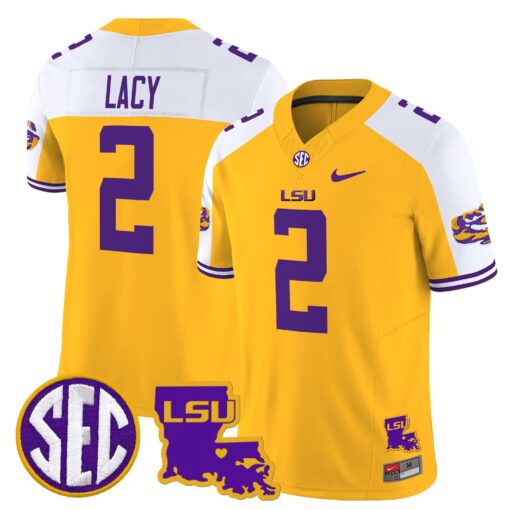LSU Tigers 2025 Louisiana Patch Vapor Limited Jersey - All Stitched - Image 16