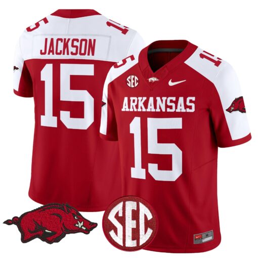 Arkansas Razorbacks Vapor Limited Jersey - All Stitched - Image 6