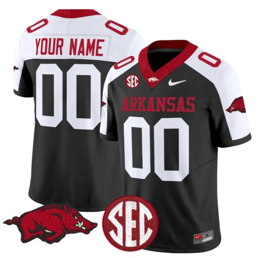 Custom Arkansas Razorbacks Jersey Name, Number Vapor Limited All Stitched