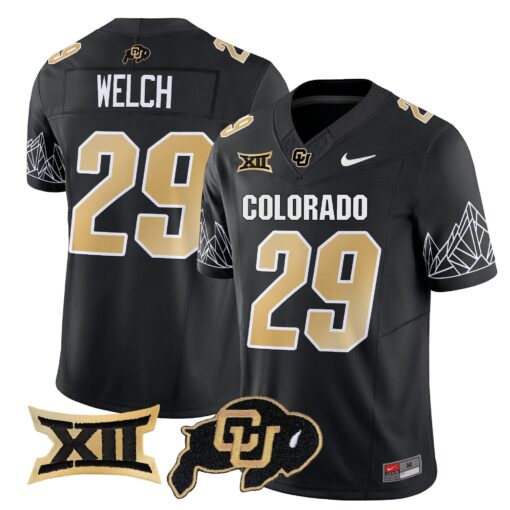 Colorado Buffaloes Vapor Limited Jersey V3 - Big 12 XII Patch - All Stitched - Image 34