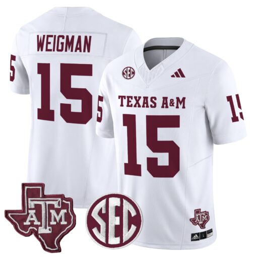 Texas A&M Aggies 2025 Vapor Limited Jersey - All Stitched - Image 26