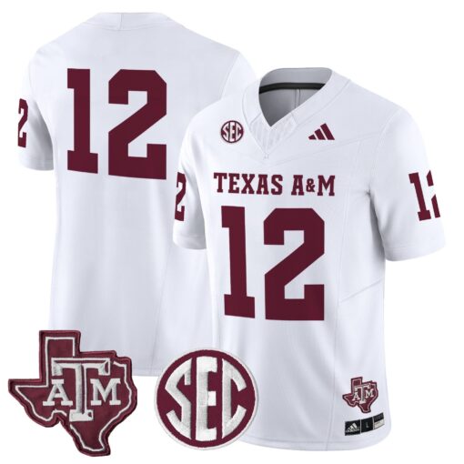Texas A&M Aggies 2025 Vapor Limited Jersey - All Stitched - Image 29