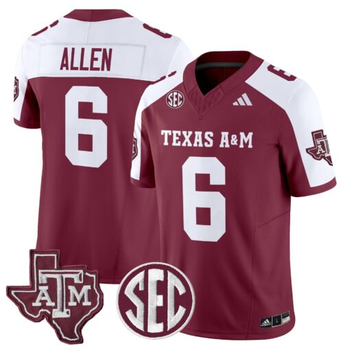 Texas A&M Aggies 2025 Vapor Limited Jersey - All Stitched - Image 23