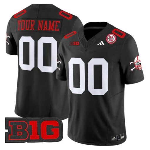 Custom Nebraska Football Jersey Name, Number 2025 "Blackout" - All Stitched - Image 8