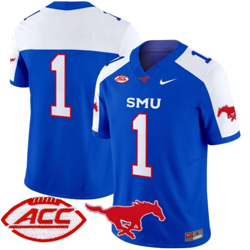SMU Mustangs 2025 Vapor Limited Jersey - All Stitched - Image 33