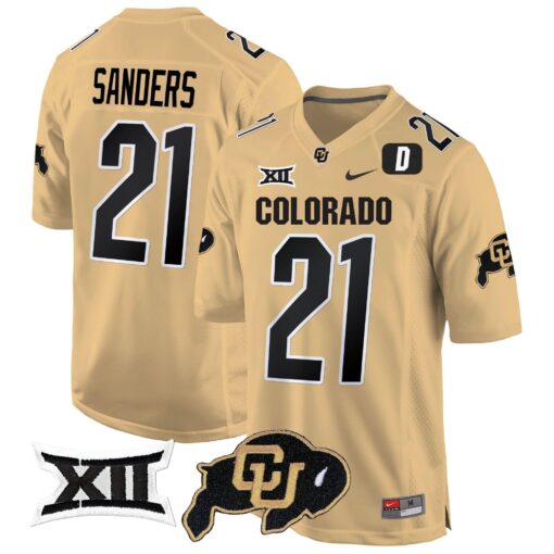 Colorado Buffaloes Big 12 XII Patch Game Jersey V2 - All Stitched - Image 29