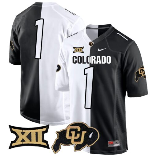 Colorado Buffaloes Big 12 XII Patch Game Jersey V2 - All Stitched - Image 43